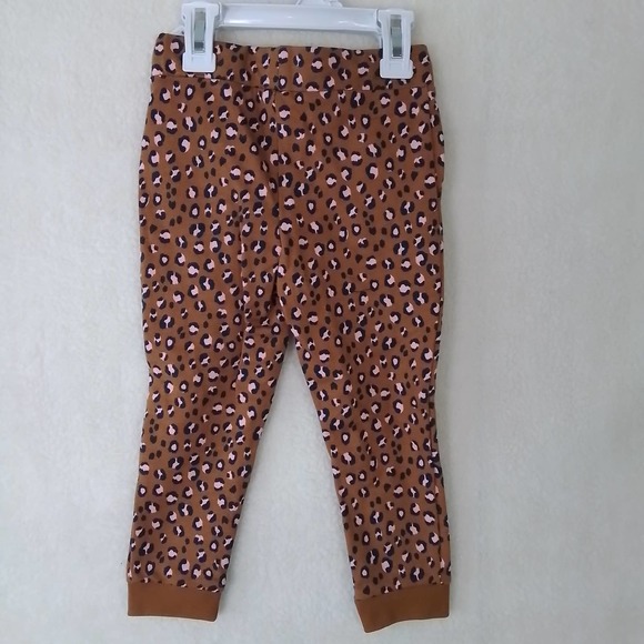 Carter's Cotton Jogger Girl's Size 3t in Brown, Pink Leopard Print - Picture 2 of 11